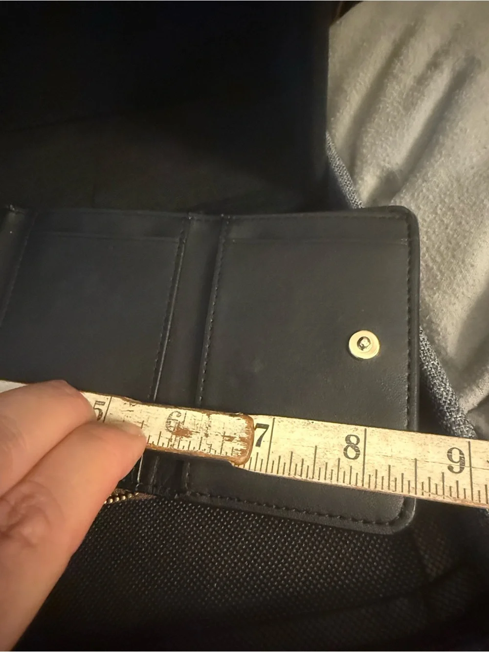 Coach OrangeTerracotta Trifold Leather Zip Card Wallet with Gold Studs OSP